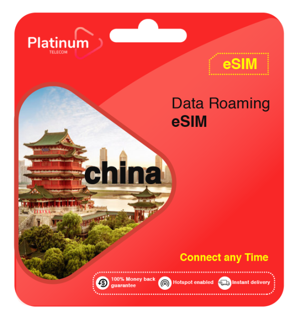 China Roaming Data eSIM (China, Hong Kong, Macau)